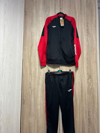 Chándal Joma Negro/Rojo Nuevo Talla XL
