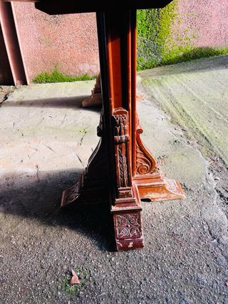 Mesa de madera para comedor/despacho con cristal