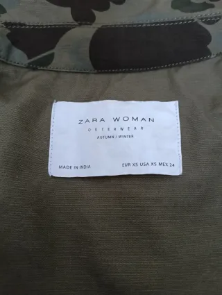 Chaqueta Zara Militar Bordada