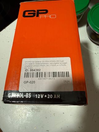 Batería GP PRO 12V 20AH Moto Barco