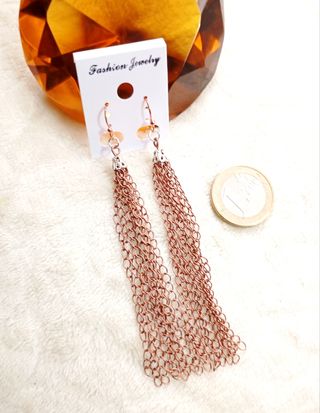 Pendientes cadena de bronce