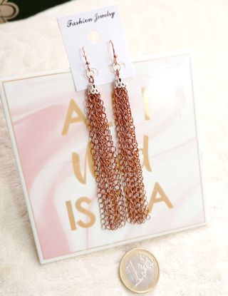 Pendientes cadena de bronce