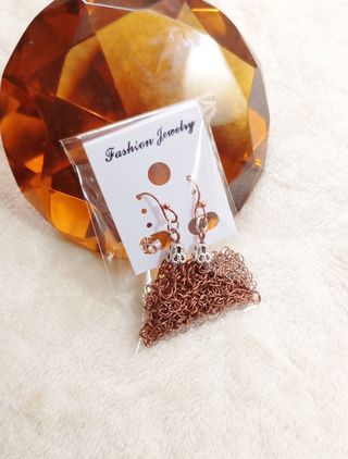 Pendientes cadena de bronce