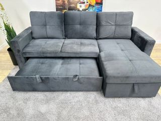 Sofá cama gris 216cm