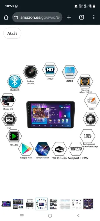 Pantalla Táctil SsangYong Kyron 2005-2013