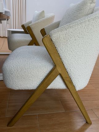 Sillones Zara Home - Diseño Mid-Century Bouclé