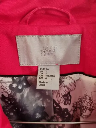 Trench H&M Rosso Taglia 36