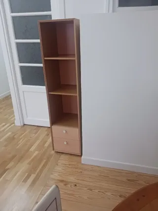 Estantería madera 2 cajones