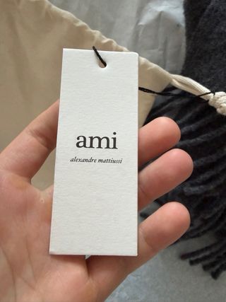 Sciarpa Ami Paris Grigia