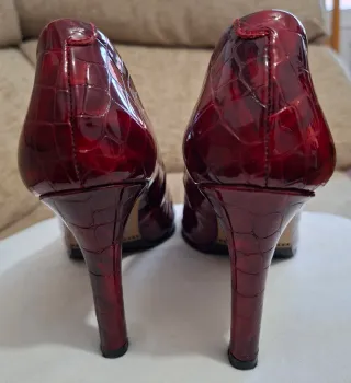 Zapatos de salón Mins piel rojos