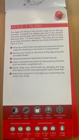 Mochila Manfrotto Agile I Sling Fotográfica