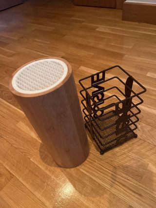 Set Cocina Bambú y Metal