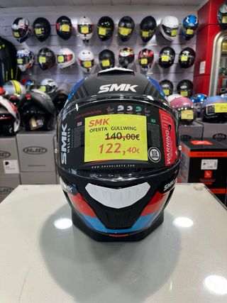 Casco Modular SMK Gullwing Azul Rojo