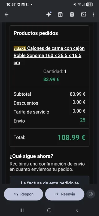 Cajones de cama 160cm ancho