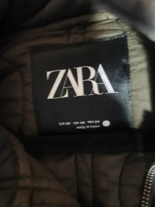 Chaqueta acolchada Zara negra Talla XS