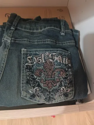 Pantalón acampanado Shein azul