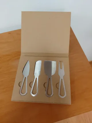 Set 4 Cuchillos Queso Acero Inoxidable
