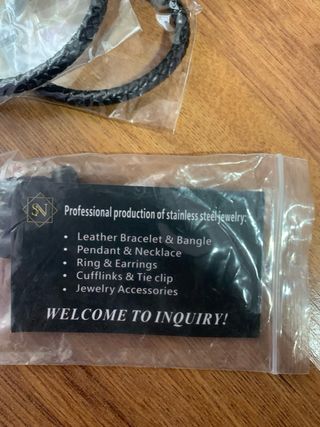 10 Pulseras de Cuero Trenzado Negras