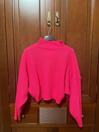 Jersey rosa cuello alto