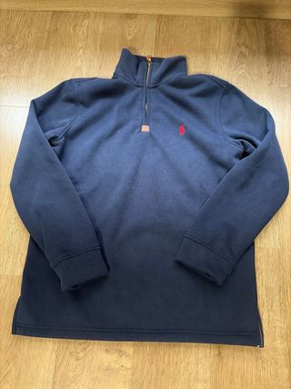 Jersey Polo Ralph Lauren Media Cremallera Azul