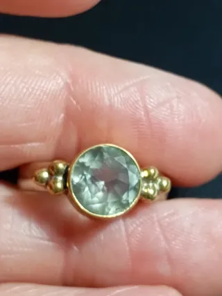 Anillo Plata Ley topacio talla 12,5 dedo pequeño