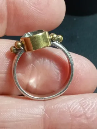 Anillo Plata Ley topacio talla 12,5 dedo pequeño