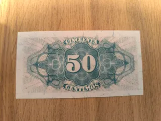 Billete 50 céntimos República Española 1937