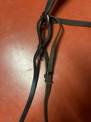 Pechopetral de cuero negro