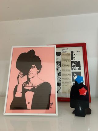 4 obras acetato firmadas 1971 22x30 enmarcadas