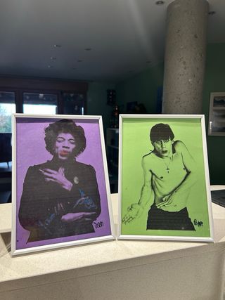 4 obras acetato firmadas 1971 22x30 enmarcadas