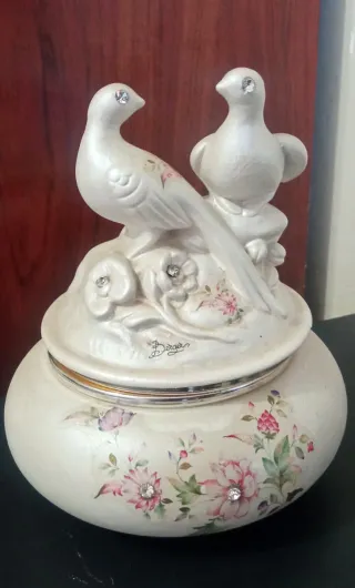 Joyero Berger Vintage Pájaros Porcelana