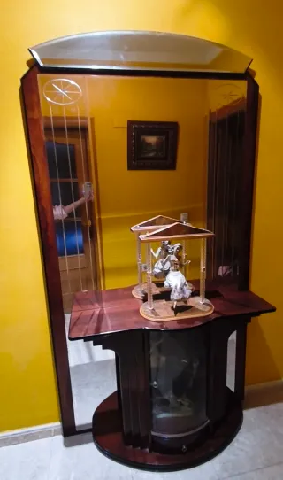 Entradita de madera y cristal