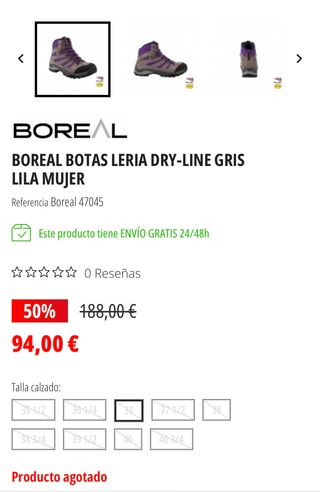 Botas Boreal Leria Dry-Line Talla 37