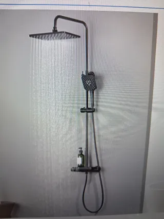 Colonna doccia termostatica nera