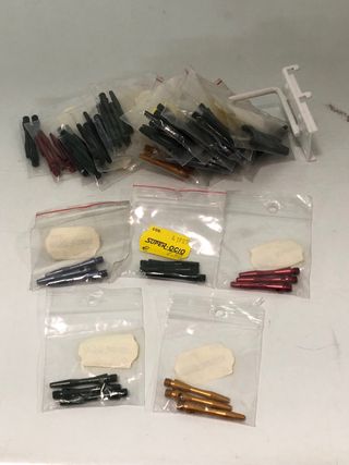 Lote 69 cañas aluminio 3,5cm colores para dardos
