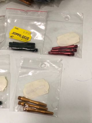 Lote 69 cañas aluminio 3,5cm colores para dardos