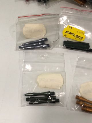 Lote 69 cañas aluminio 3,5cm colores para dardos