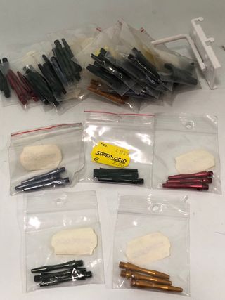 Lote 69 cañas aluminio 3,5cm colores para dardos