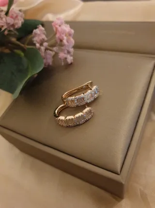 Pendientes Oro 18k Bañados Nuevo Caja