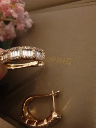 Pendientes Oro 18k Bañados Nuevo Caja