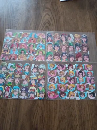 4 Láminas Cromos Antiguos Eva