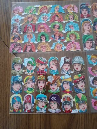 4 Láminas Cromos Antiguos Eva