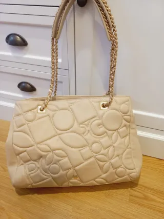 Bolso Purificación García Piel Beige