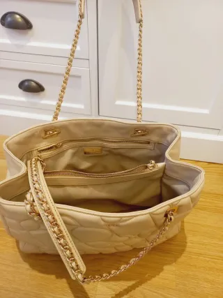 Bolso Purificación García Piel Beige