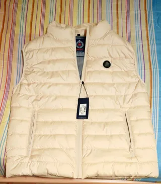 Chaleco acolchado beige