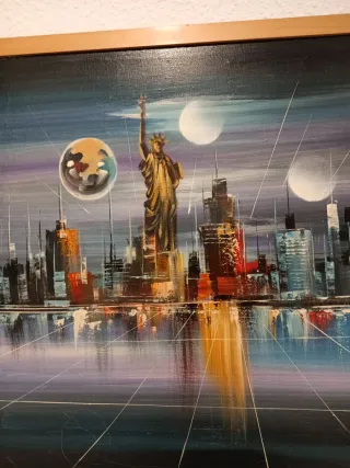 Cuadro Estatua Libertad y Skyline