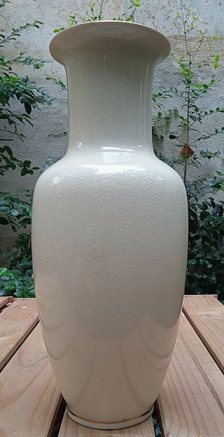 Jarrón Japonés Satsuma Cerámica Grande