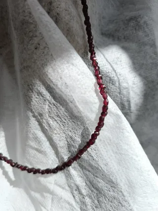 Gargantilla Granates Cierre Oro