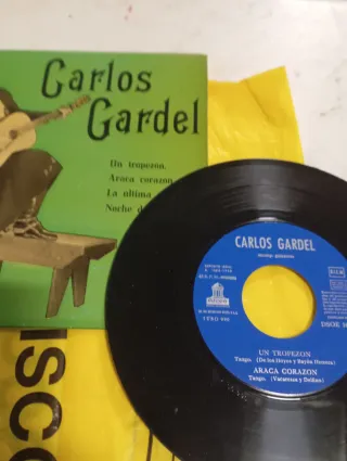 Lote 3 singles Carlos Gardel 1958