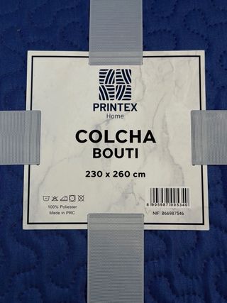 Colcha Bouti Azul 230x260 cm